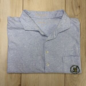 B Draddy THE COUNTRY CLUB Polo Shirt Mens Medium Heather Blue Pocket